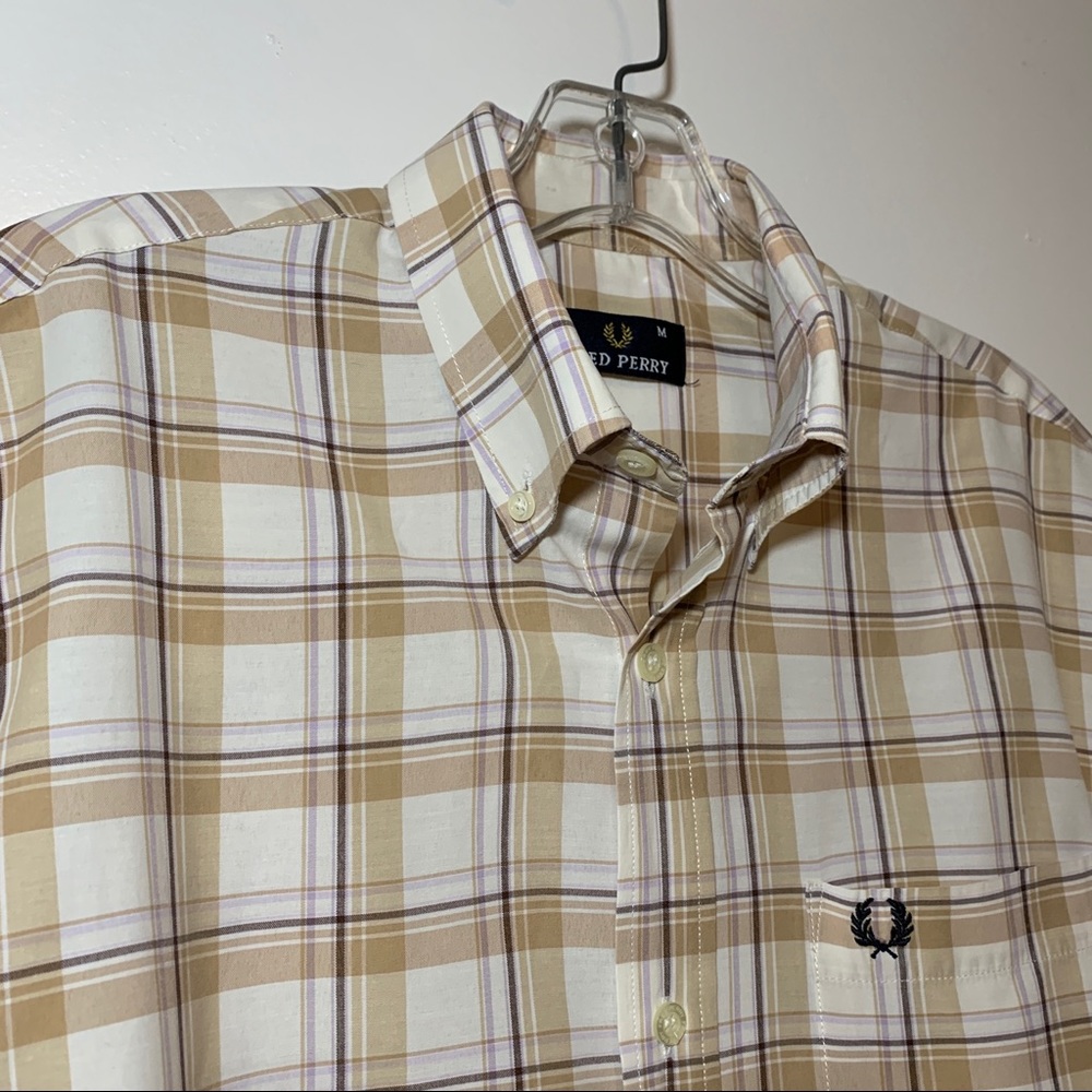 Vintage Fred Perry button down plaid shirt M